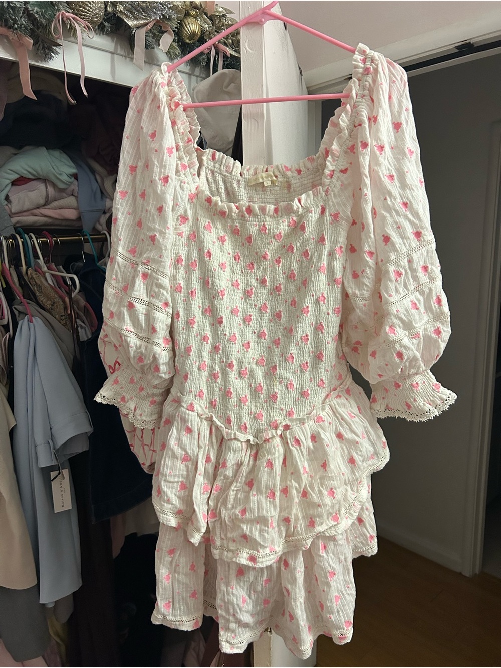 LoveShackFancy Raelynn mini dress size large